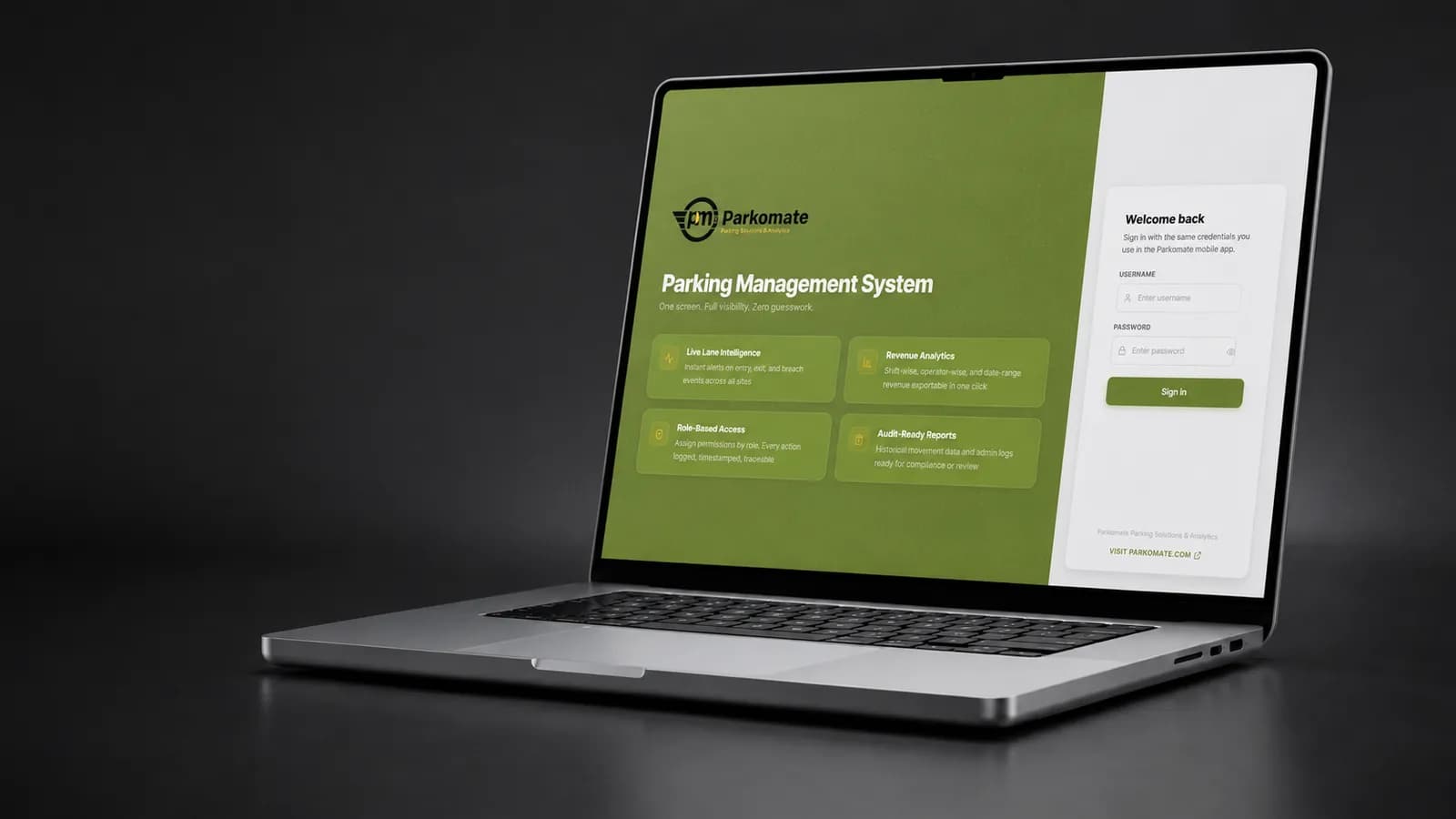 Parking Management System — Parkomate